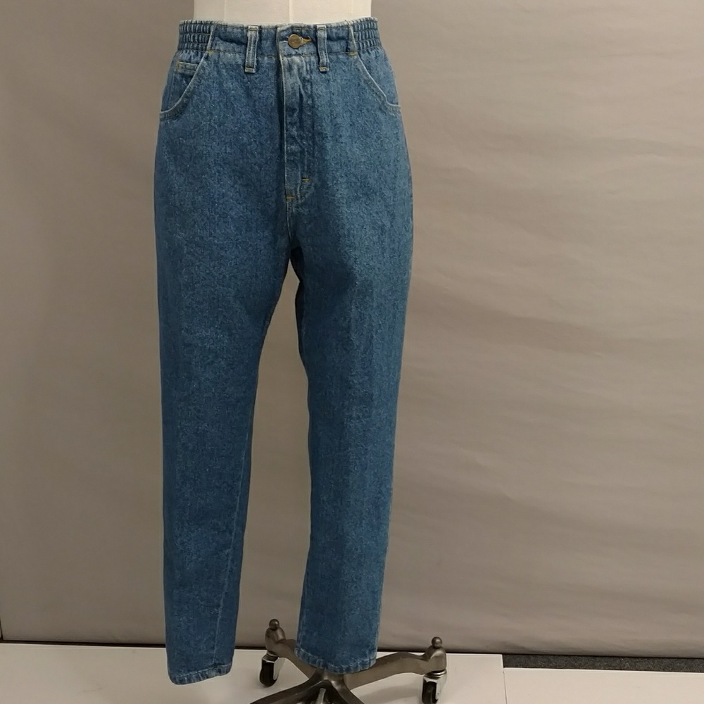 Vintage Mom Jeans High Waisted Denim sz 10 LL Bean Mde in USA 100% Cotton Heavy
